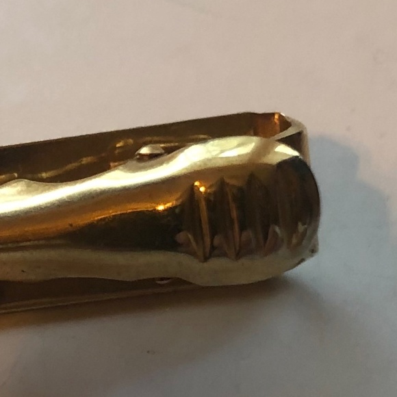 Vintage Anson white abalone and gold coloured metal tie clip- used - Picture 4 of 5